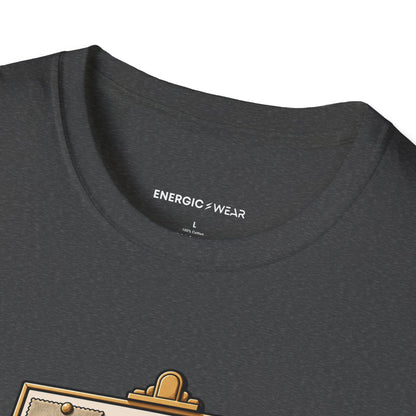 Graphic fitness T-shirt featuring the "My Gym Chalk Has a Career in Interior Decor" design.
