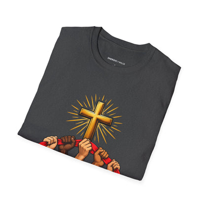 Graphic fitness T-shirt featuring the "Use the Strength Share the Credit" design.
