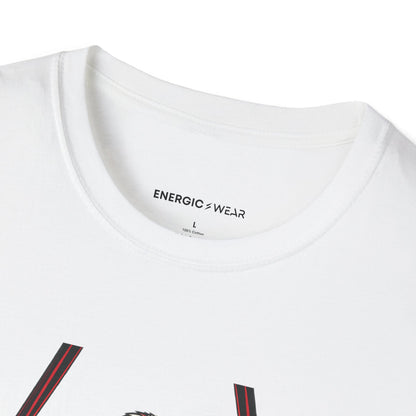 Graphic fitness T-shirt featuring the "Rings Ask Every Muscle to Listen" design.