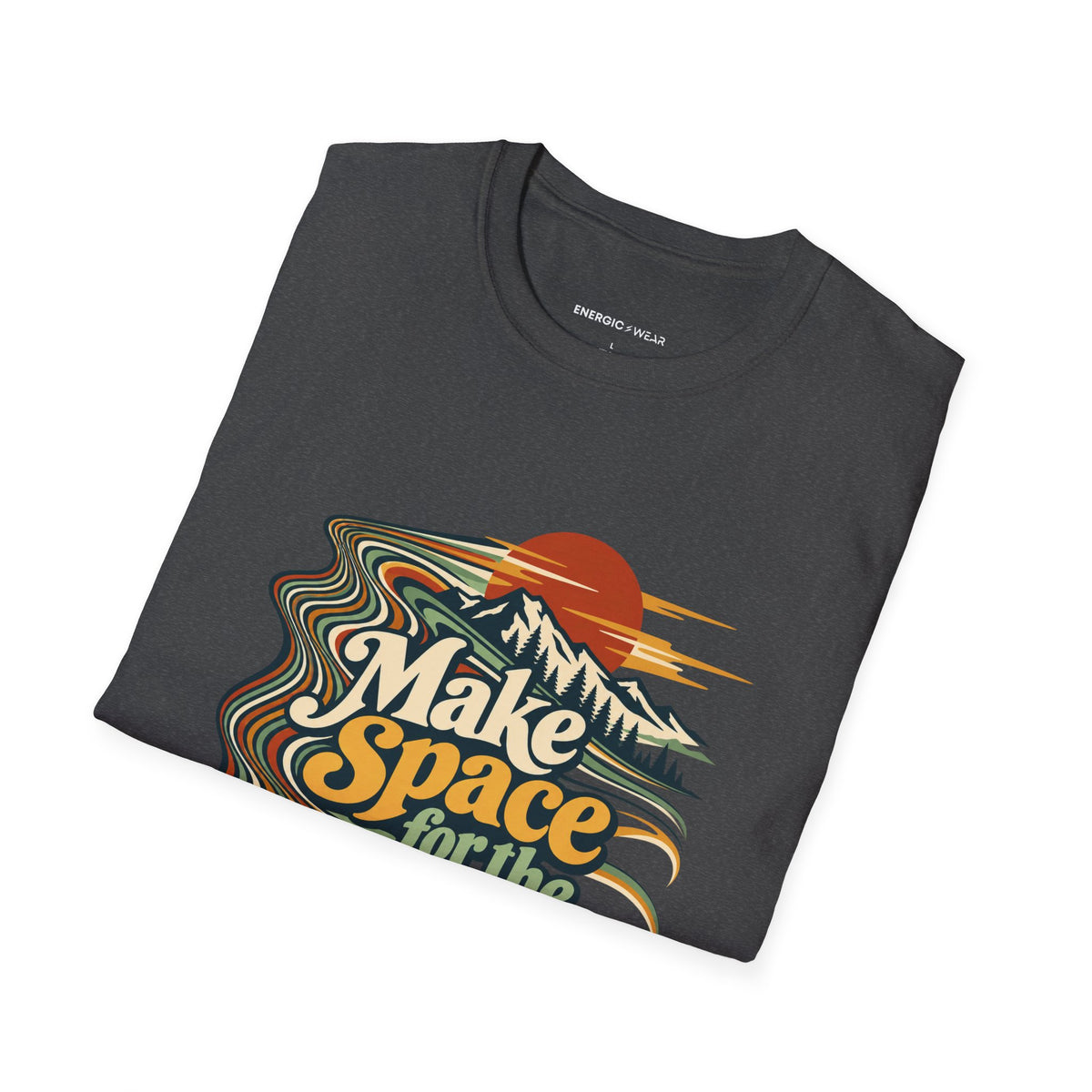 Graphic fitness T-shirt featuring the "Make Space for the Cooldown" design.