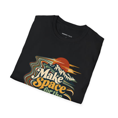 Graphic fitness T-shirt featuring the "Make Space for the Cooldown" design.