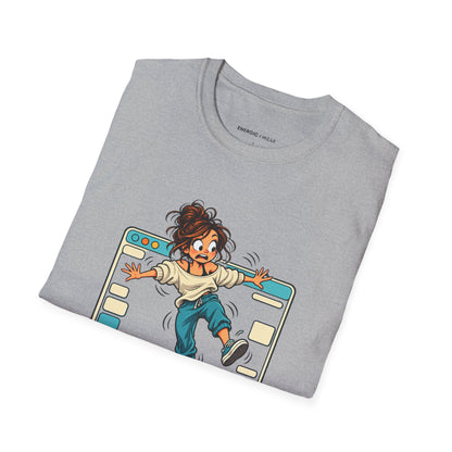 Graphic fitness T-shirt featuring the "My Balance Is Still in Beta" design.