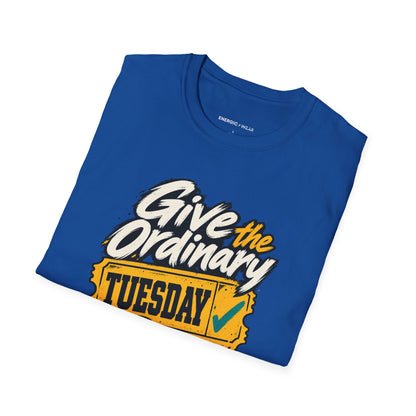 Graphic fitness T-shirt featuring the "Give the Ordinary Tuesday Some Grit" design.