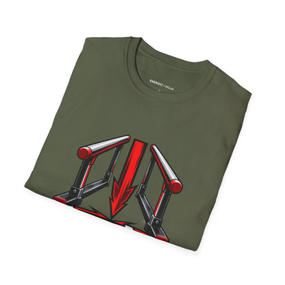 Graphic fitness T-shirt featuring the "Parallel Bars Singular Focus" design.