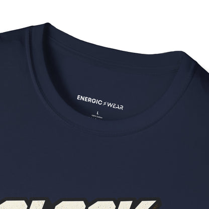 Graphic fitness T-shirt featuring the "Clock Out, Lock In" design.