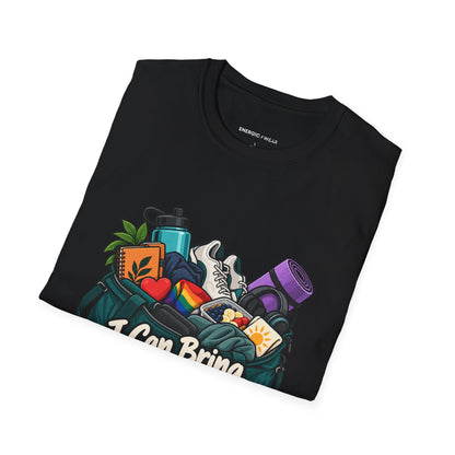 Graphic fitness T-shirt featuring the "I Can Bring My Whole Self to Training" design.