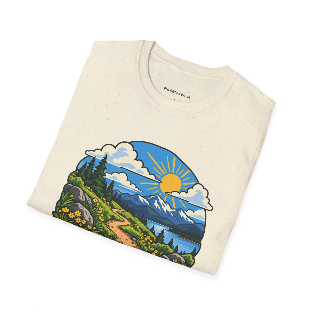 Graphic fitness T-shirt featuring the "Weather Report Excellent for Wandering" design.