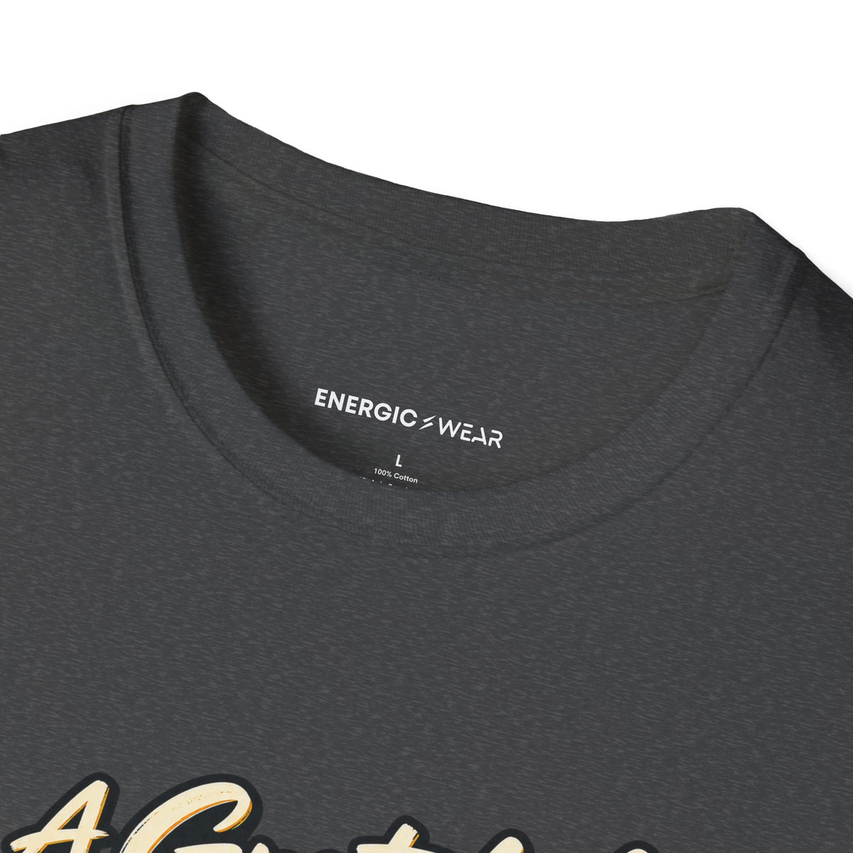 Graphic fitness T-shirt featuring the "A Grateful Heart Can Train Fiercely" design.