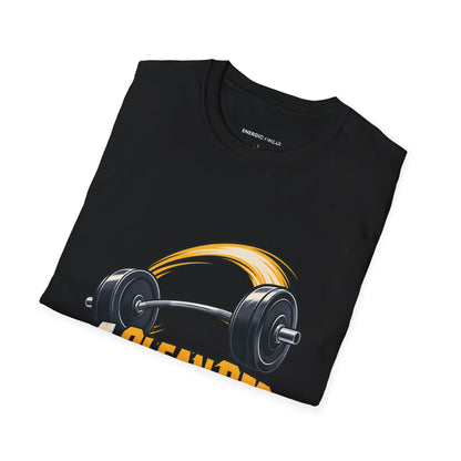 Graphic fitness T-shirt featuring the "A Clean Rep Carries Its Own Weight" design.