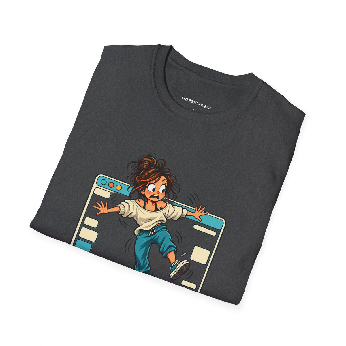 Graphic fitness T-shirt featuring the "My Balance Is Still in Beta" design.