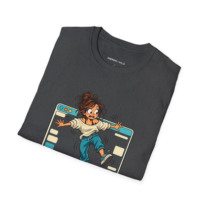 Graphic fitness T-shirt featuring the "My Balance Is Still in Beta" design.