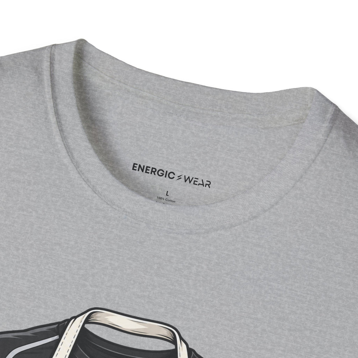 Graphic fitness T-shirt featuring the "My Apron Fits Over My Gym Clothes" design.
