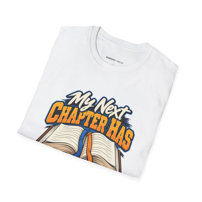 Graphic fitness T-shirt featuring the "My Next Chapter Has Training Shoes" design.