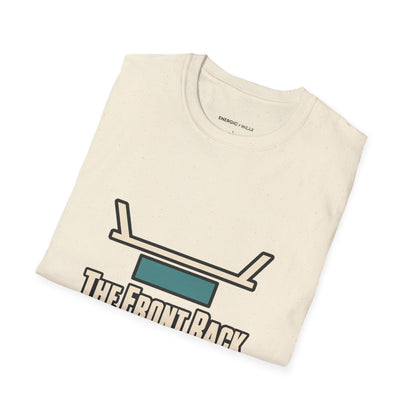 Graphic fitness T-shirt featuring the "The Front Rack Is My Composure Test" design.