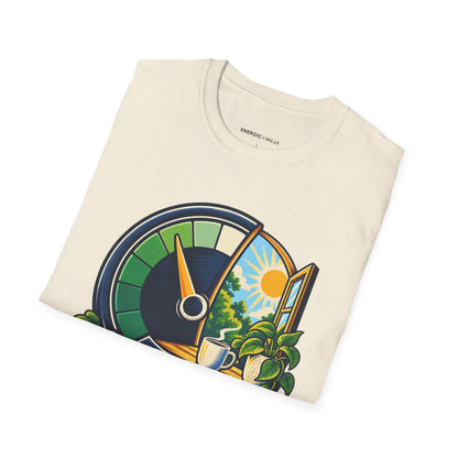 Graphic fitness T-shirt featuring the "Leave Some Energy for Living" design.