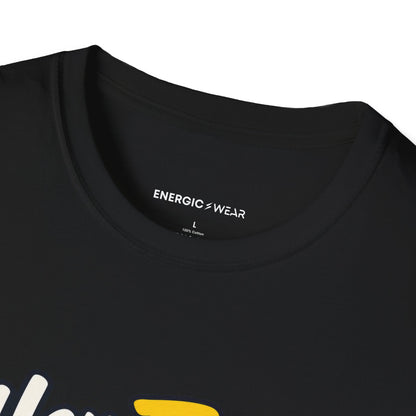 Graphic fitness T-shirt featuring the "Her First Race Deserves Full Volume" design.
