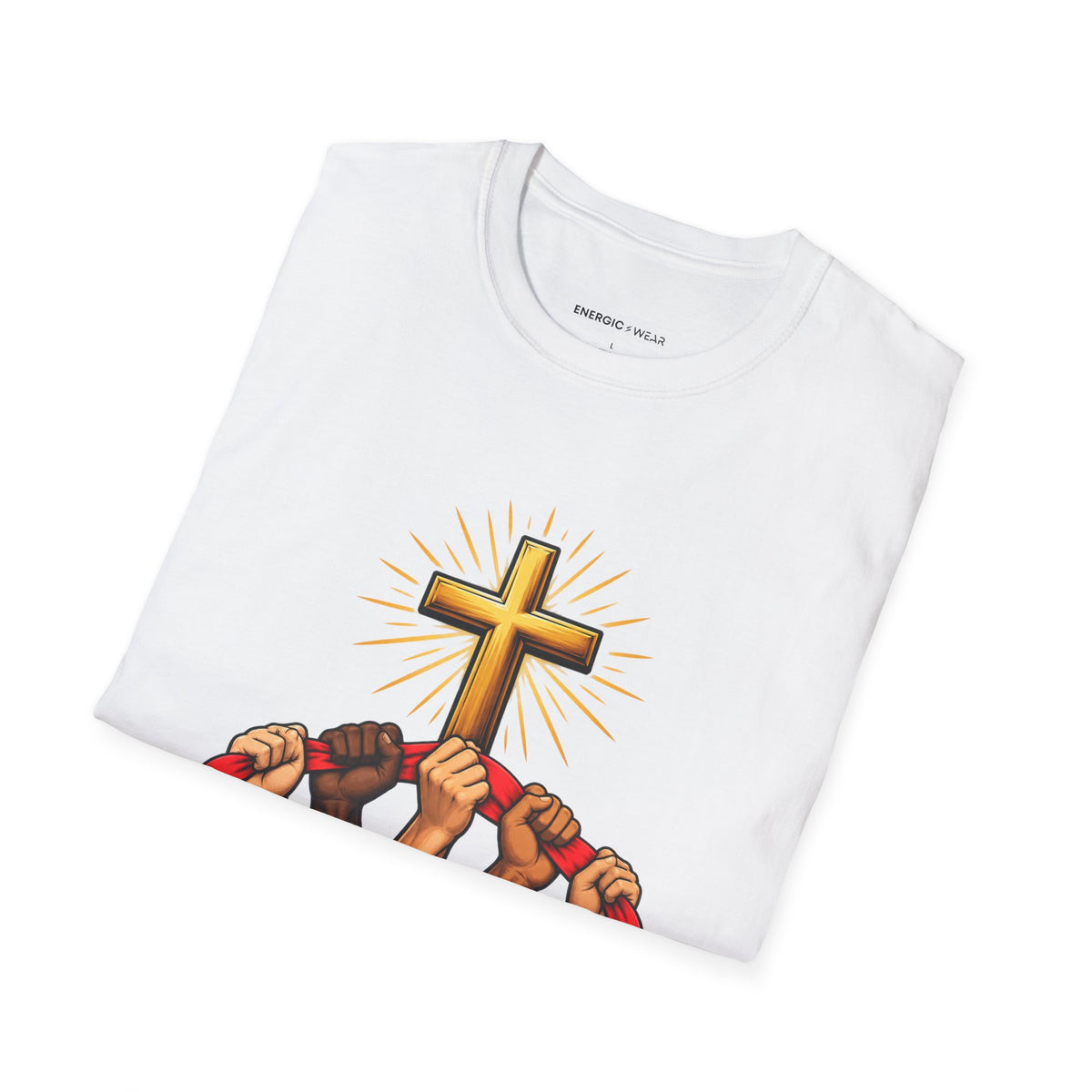 Graphic fitness T-shirt featuring the "Use the Strength Share the Credit" design.