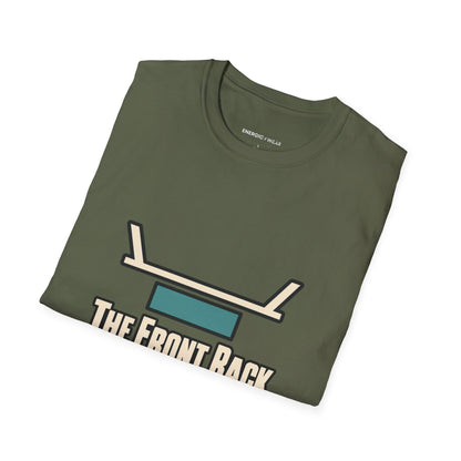 Graphic fitness T-shirt featuring the "The Front Rack Is My Composure Test" design.