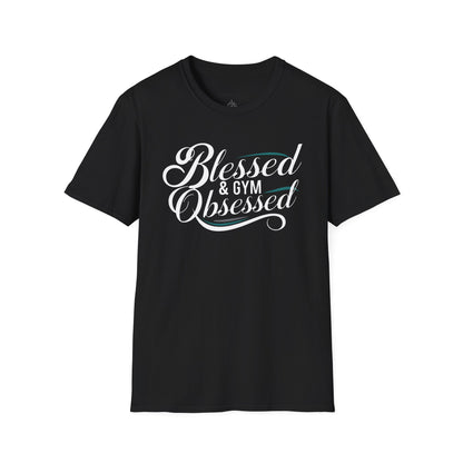 Blessed And Gym Obsessed Tshirt - Motivational Workout Tee