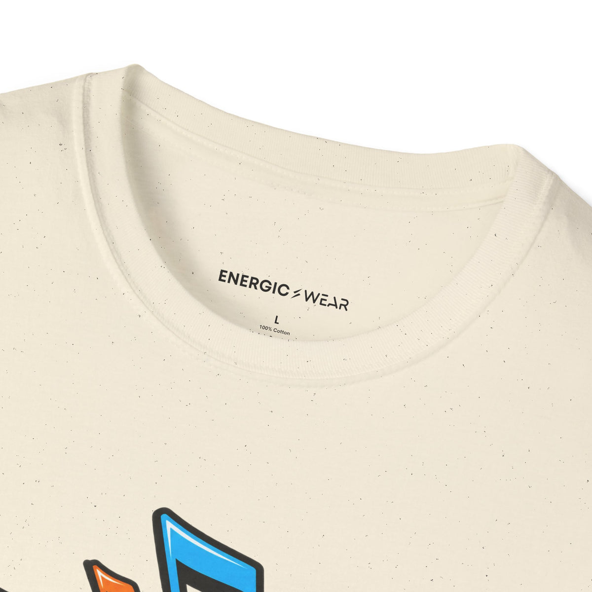 Graphic fitness T-shirt featuring the "Let the Music Meet Your Courage" design.
