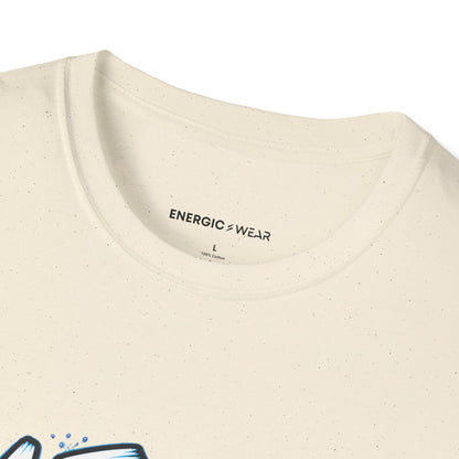 Graphic fitness T-shirt featuring the "A First Lap Is a Real Lap" design.