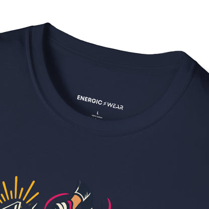 Graphic fitness T-shirt featuring the "Train for the Life You Want to Join" design.