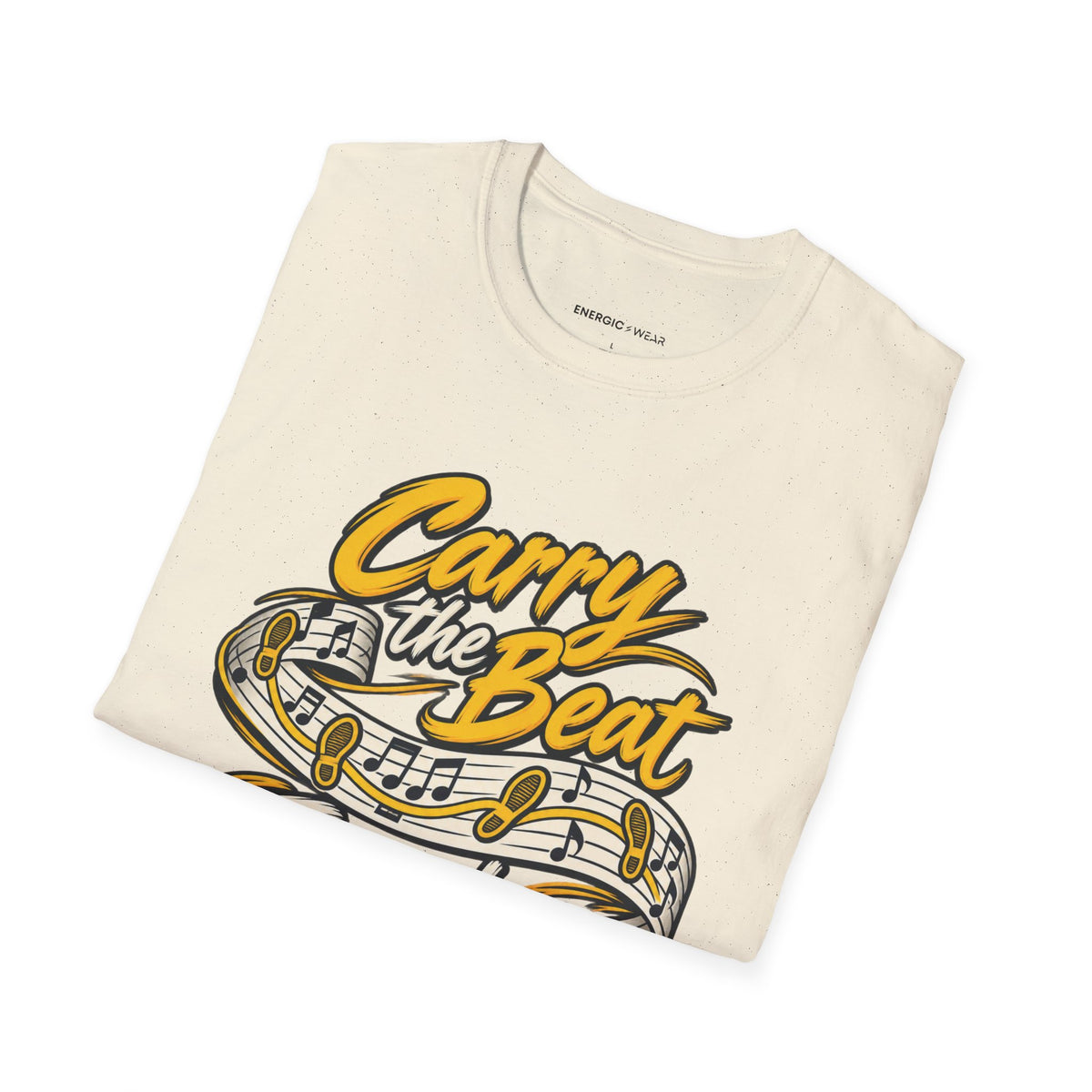 Graphic fitness T-shirt featuring the "Carry the Beat Through the Last Chorus" design.