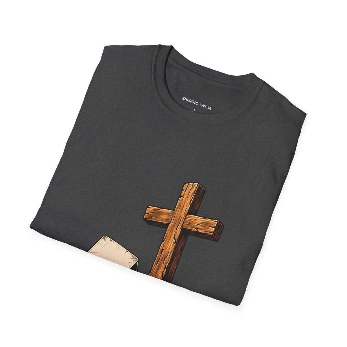 Graphic fitness T-shirt featuring the "I Can Lose a Round and Keep My Faith" design.