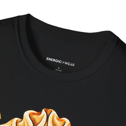 Graphic fitness T-shirt featuring the "My Post-Gym Plans Are Folded Like Dumplings" design.