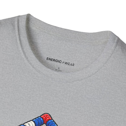 Graphic fitness T-shirt featuring the "Practice Makes the Pool Feel Like Home" design.