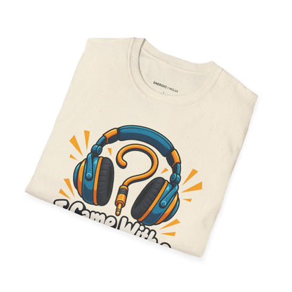 Graphic fitness T-shirt featuring the "I Came With a Playlist and Questions" design.