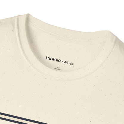 Graphic fitness T-shirt featuring the "Stretch Into the Space You Have" design.