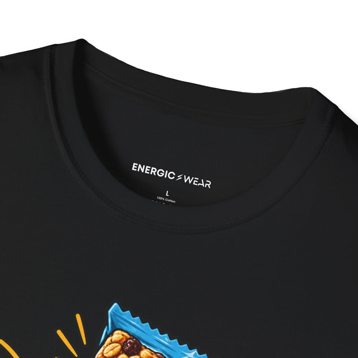 Graphic fitness T-shirt featuring the "The Snack Pocket Is Essential Equipment" design.