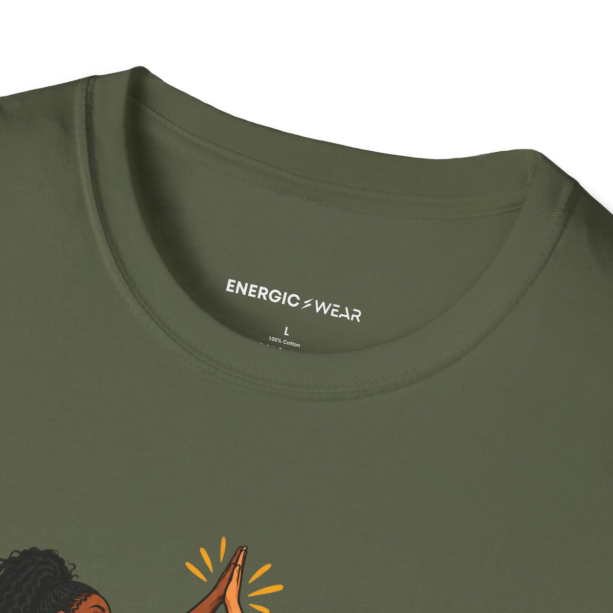 Graphic fitness T-shirt featuring the "She Celebrates the Woman Beside Her" design.