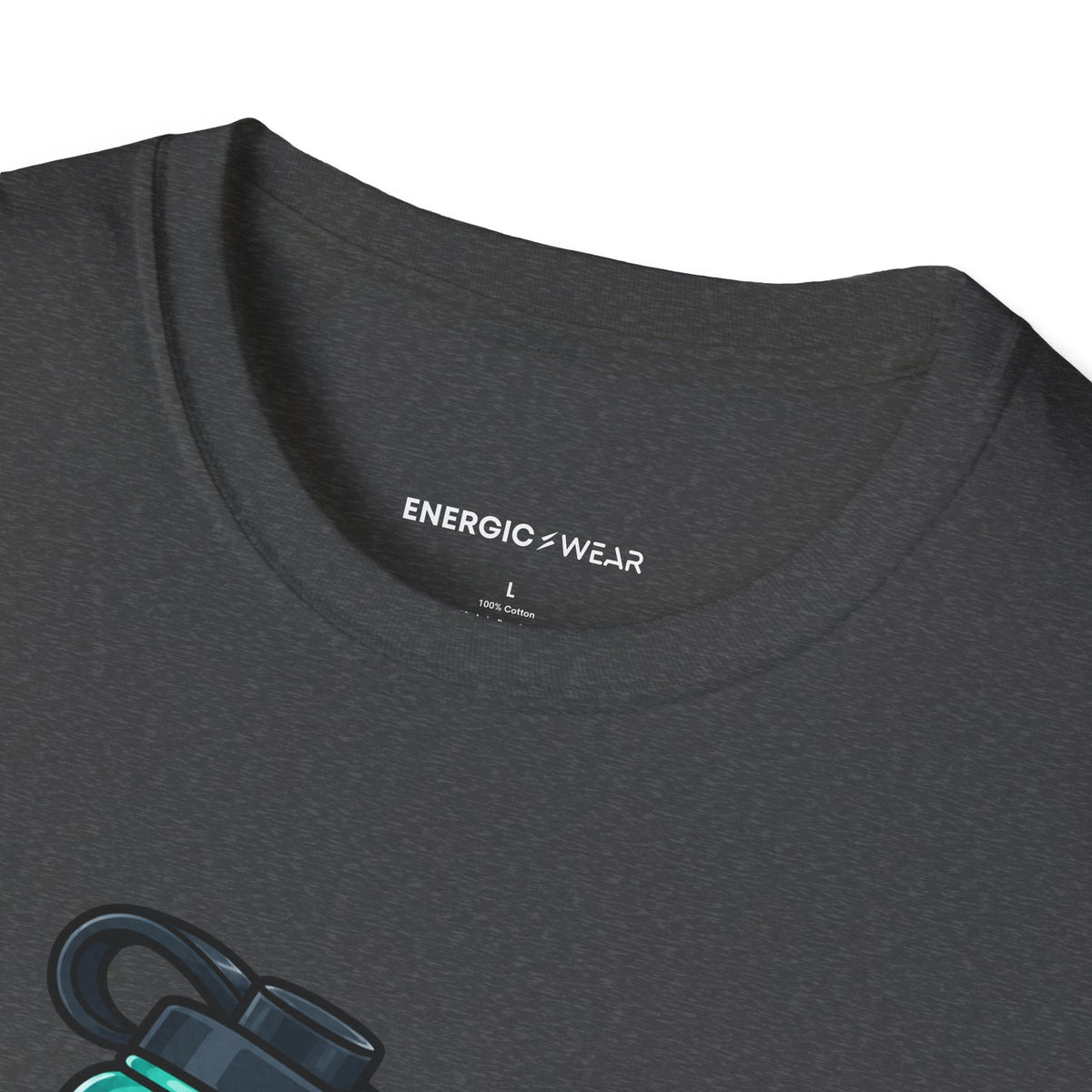 Graphic fitness T-shirt featuring the "My Reusable Bottle Has a Full-Time Job" design.