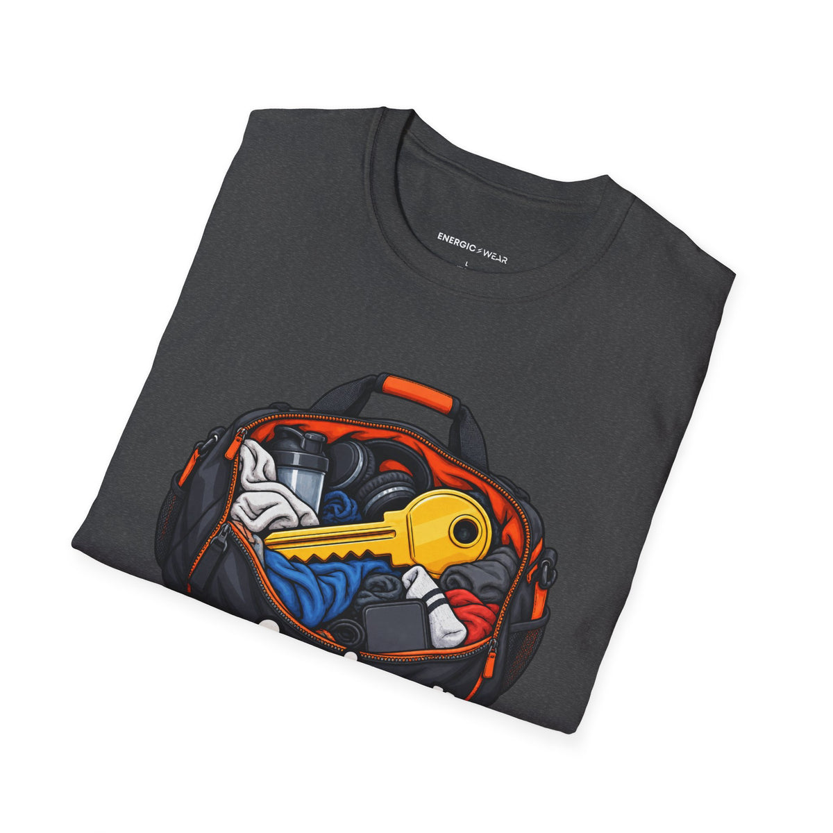 Graphic fitness T-shirt featuring the "Professionally Misplacing My Locker Key" design.