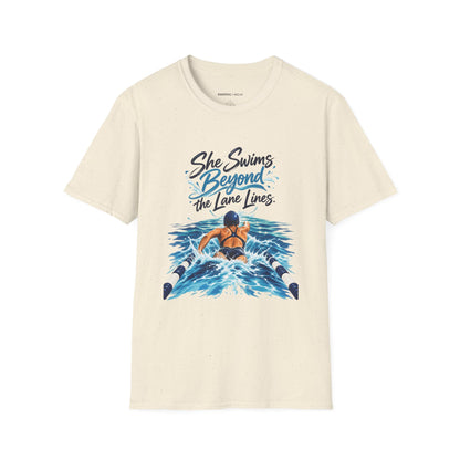 She Swims Beyond the Lane Lines T-Shirt