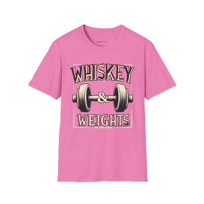 Whiskey & Weights One More Round! TShirt – Funny Fitness Gym Shirt