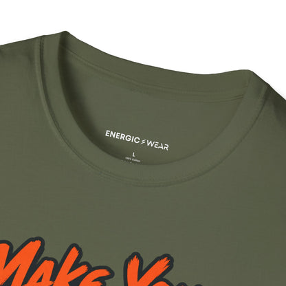 Graphic fitness T-shirt featuring the "Make Your Starting Point Proud" design.