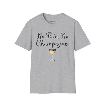 NO PAiN NO CHAMPAGNE! TShirt – Funny Fitness Tee