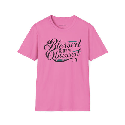 Blessed And Gym Obsessed Tshirt - Motivational Workout Tee