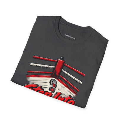 Graphic fitness T-shirt featuring the "Step Into the Ring You Prepared For" design.