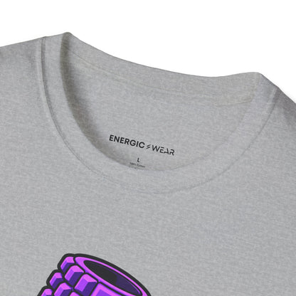 Graphic fitness T-shirt featuring the "The Foam Roller Knows My Secrets" design.