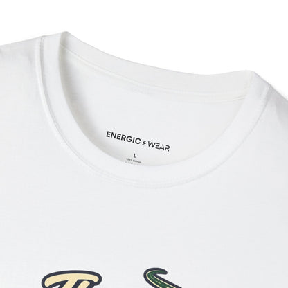 Graphic fitness T-shirt featuring the "The Long Run Starts at the Laces" design.