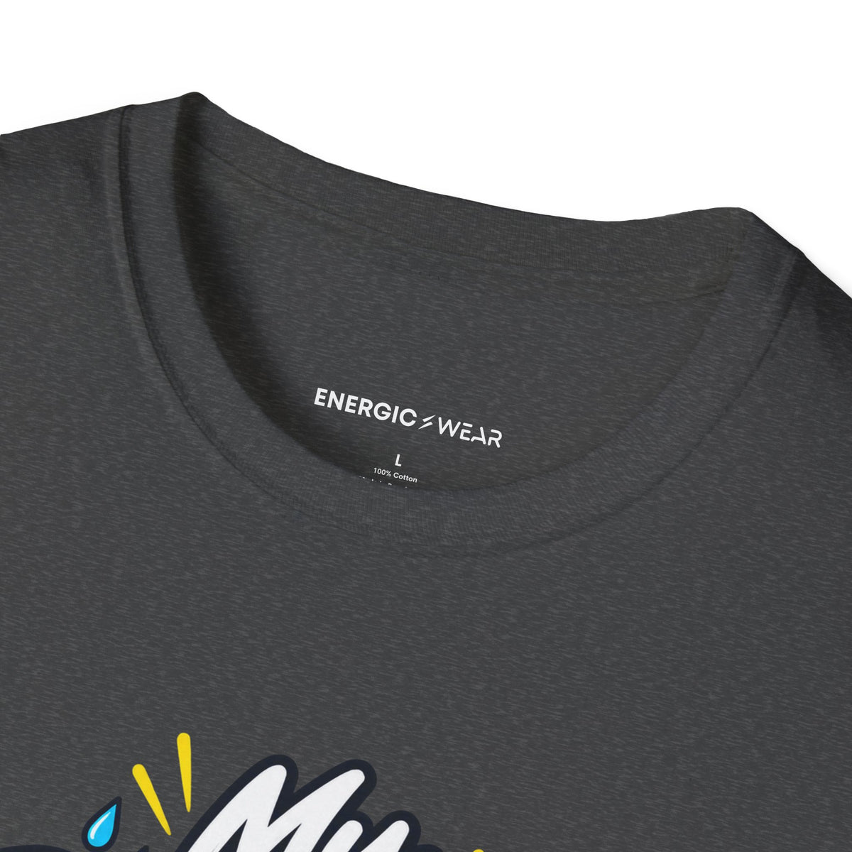 Graphic fitness T-shirt featuring the "My Rainy-Day Effort Still Counts" design.