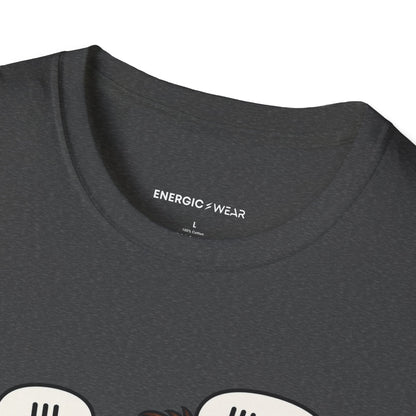 Graphic fitness T-shirt featuring the "My Gym Buddy Is a Bad Influence on My Reps" design.