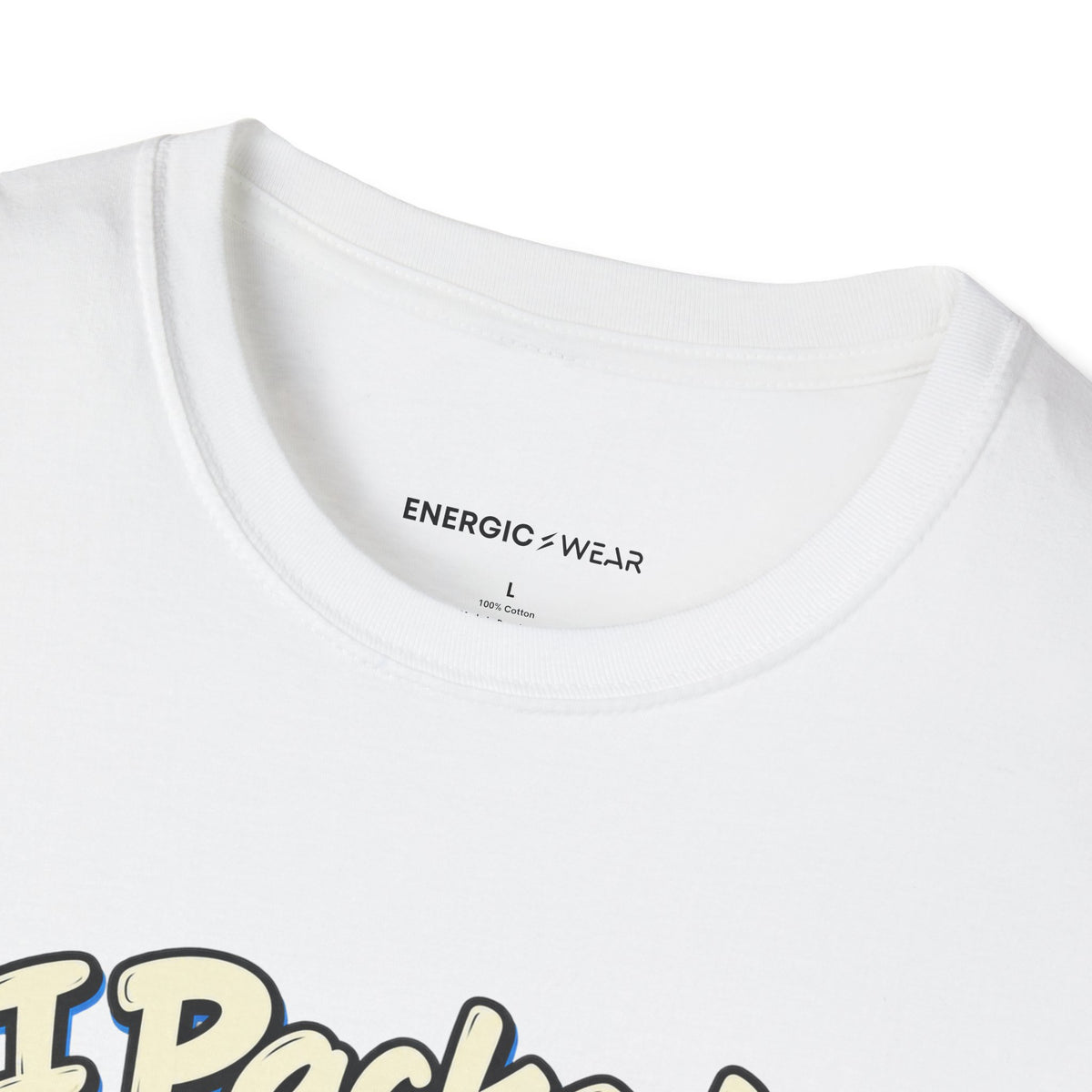 Graphic fitness T-shirt featuring the "I Packed Optimism Forgot Socks" design.