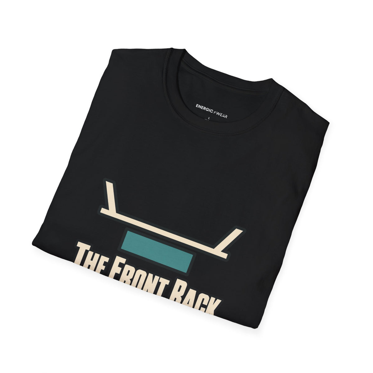 Graphic fitness T-shirt featuring the "The Front Rack Is My Composure Test" design.