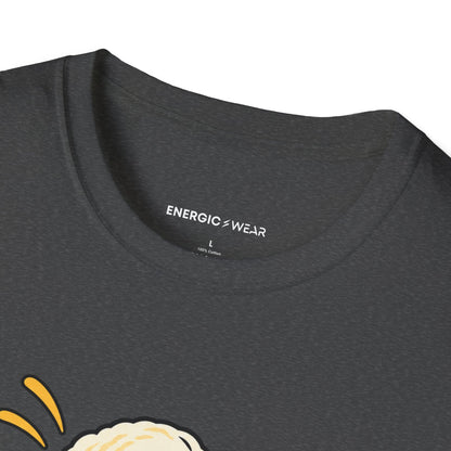 Graphic fitness T-shirt featuring the "The Last Scoop Deserves a Drumroll" design.