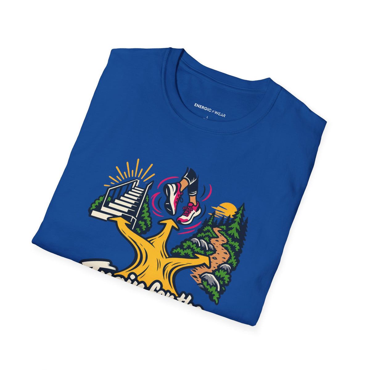 Graphic fitness T-shirt featuring the "Train for the Life You Want to Join" design.